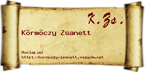 Körmöczy Zsanett névjegykártya